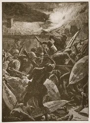 Es gab einen Nahkampf, Illustration aus 